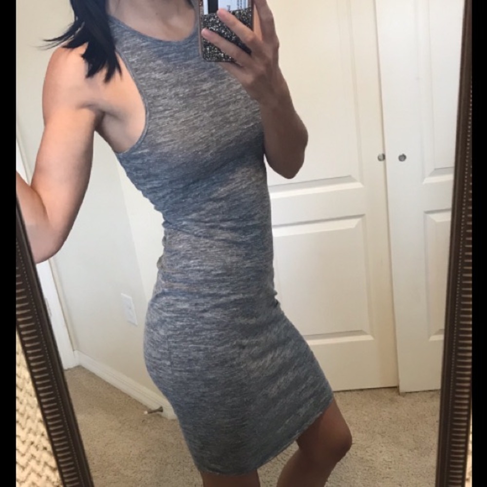 Gray Marled Midi Bodycon